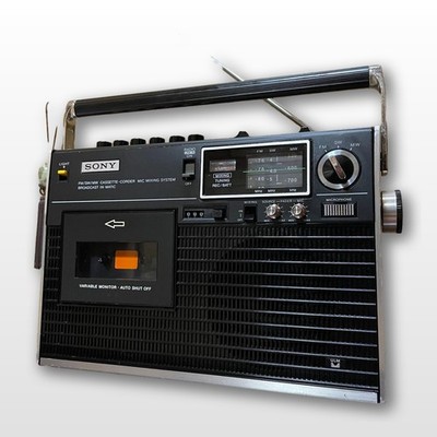 SONY CF-1780 Radio Cassette Recorder Boombox 1974 Vintage Tested