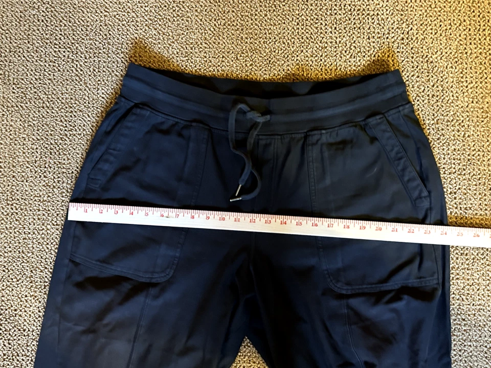 Athleta Farallon joggers XL, black, drawstring waist, snap cuff — 第 3/4 张图片