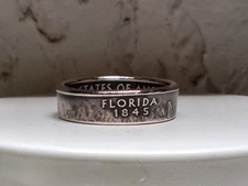 FLORIDA - Size 9  State Quarter Coin Ring