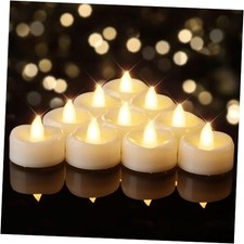 Flameless Candles, 12/24/50/100/150 Pack 100-Pack White Base- Warm White Light