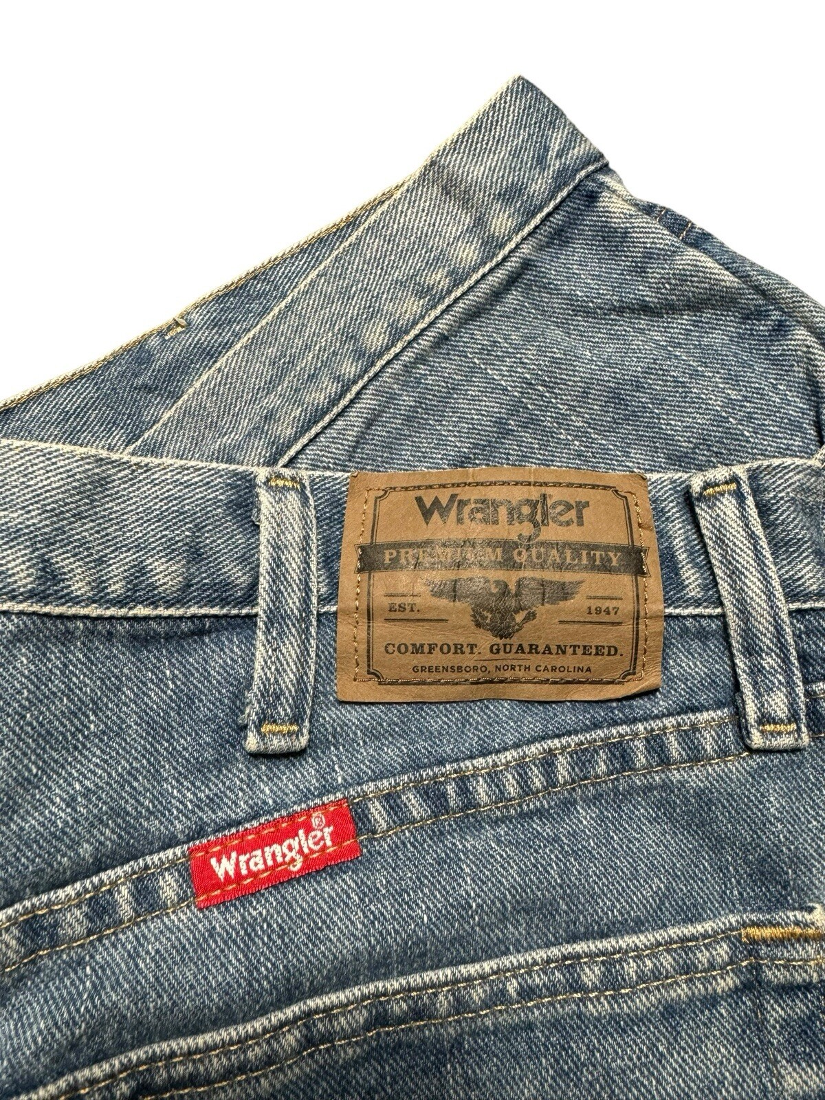 WRANGLER Mens Denim Shorts W34 Blue Relaxed Fit image 2