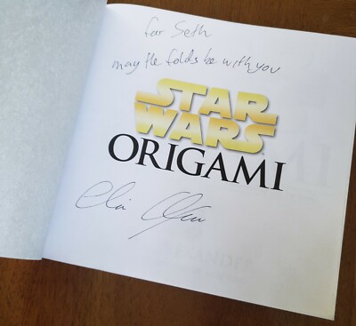 SIGNED COPY Star Wars Origami Paper Folding Book by Chris