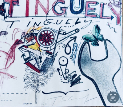 Jean Tinguely signiert Original limitiert Ausstellung Plakat 1972 Kestner Signed