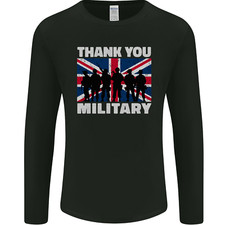 TY British Military Veteran Army Navy RAF Para Mens Long Sleeve T-Shirt