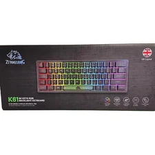 NWB Ziyoulang K61 62 Keys RGB Backlight Mechanical Gaming Keyboard UK Layout
