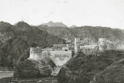 Muscat Fort - Blick vom offenen Meer Oman 1905 4x6 FOTO