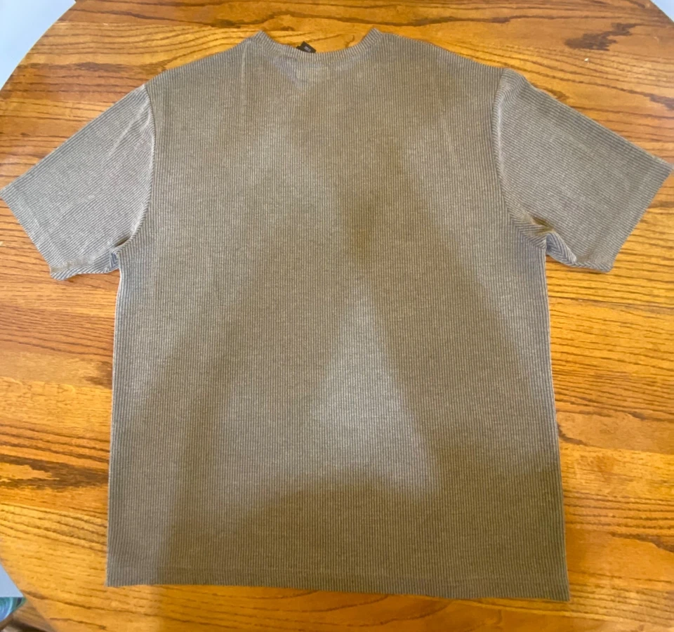 Camisa Tejida Claiborne Para Hombres Cuello en V Talla L Beige/Negro 53% Modal 47% Poliéster Shor Foto 2 de 4