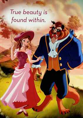 True Beauty Is Found Within - Disney Princess Mini Poster 7.5x11 & The Beast