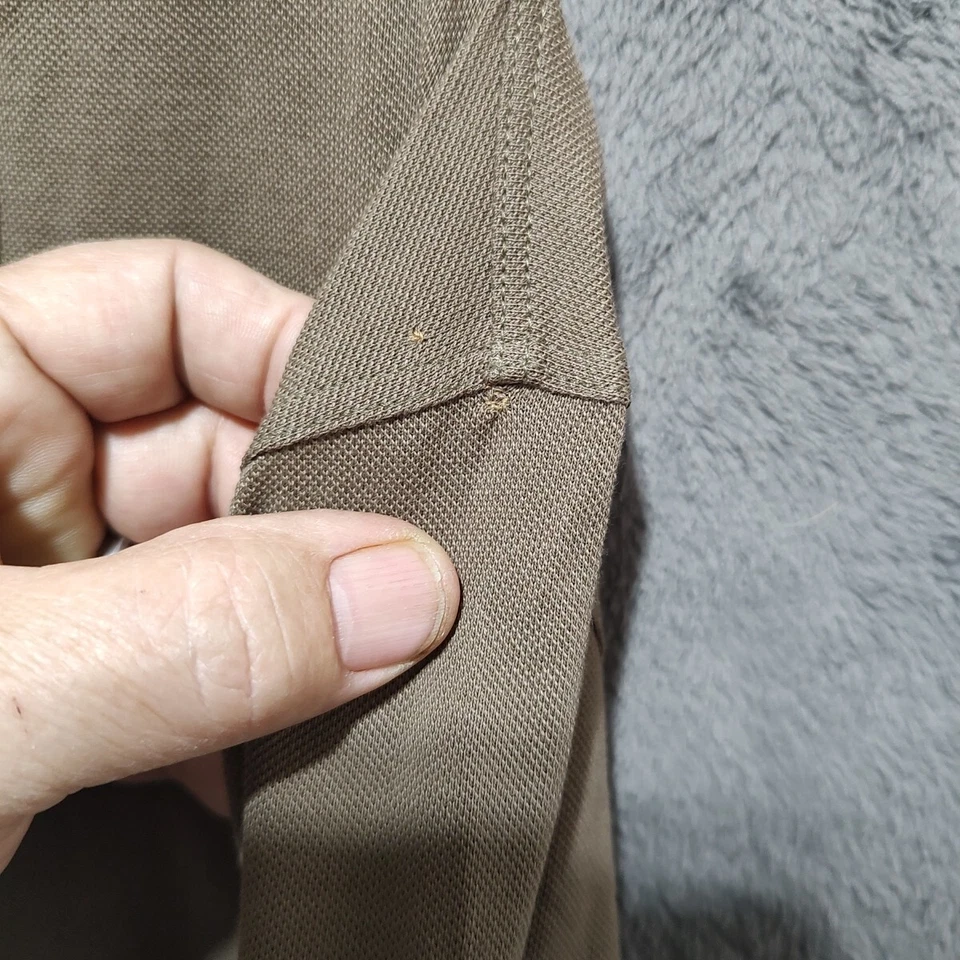 Camisa Polo HUGO BOSS Adulto XXL 2XL Marrón Manga Larga Pullover 1/4 Botón Para Hombre Foto 2 de 4