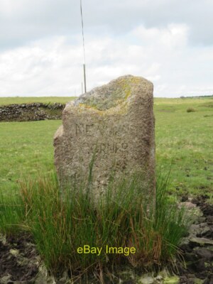 Photo 6x4 Old Boundary Marker on Emblance Downs St Breward parish Boundar c2021