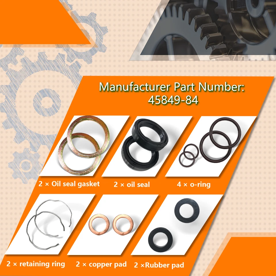 Kit de sellado de aceite de horquilla 41 mm para Harley Road King Electra Glide Sport Heritage Softail Foto 4 de 4