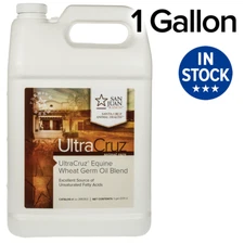 UltraCruz Wheat Germ Oil Blend Supplement, Horses and Livestock 1 gal (125 Days)