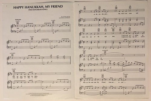 Hal Leonard Sheet Music Happy Hanukkah, My Friend Piano Vocal Guitar - Picture 2 of 3