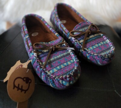 Womens Moccasin Shoe Boho Aztec Slip On Size 7.5 NEW NWT