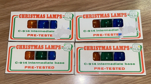 VTG Multi Color Christmas Lamps C-9 1/4 120 Volts Intermediate Base Lot - Picture 6 of 7