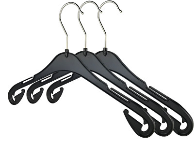 10-500 Kinderkleiderbügel Babybügel Kleiderbügel NA T 26 cm Kunststoff Schwarz 