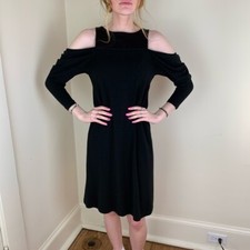 Leona Edmiston Jess Wool Knit and Satin LBD Sz 8