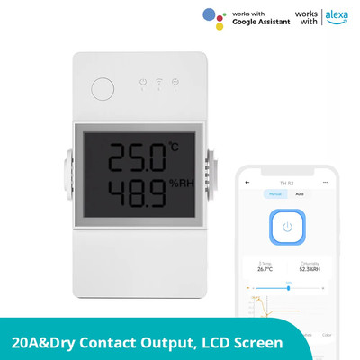 SONOFF WIFI Smart Temperature Humidity Monitoring Switch w/ Soil Moisture Sensor