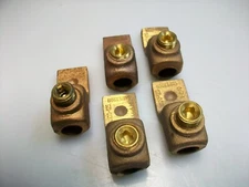 NOS BOX OF 5 SUPERIOR BRASS TERMINAL LUGS  100-125