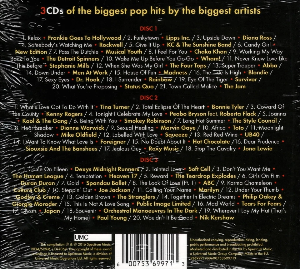 Top of the Pops 1980-1984 (3 CD´s) ein muss für jeden Fan der 80iger. Neu & OVP - Bild 2 von 2