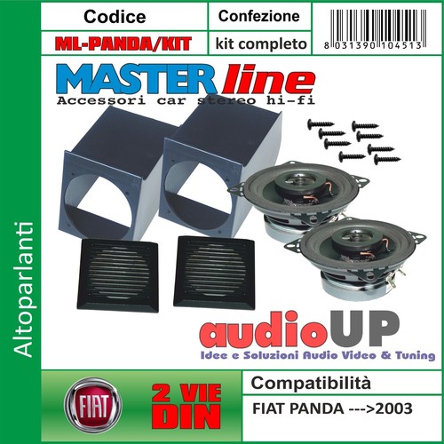 Set 2 Haut Parleur Haut-Parleurs Double Cône 10cm Pour Fiat Panda 141