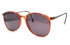 Vintage Marcolin 656 Campus Brown Oval Sunglasses Italy W/NEW LENSES 