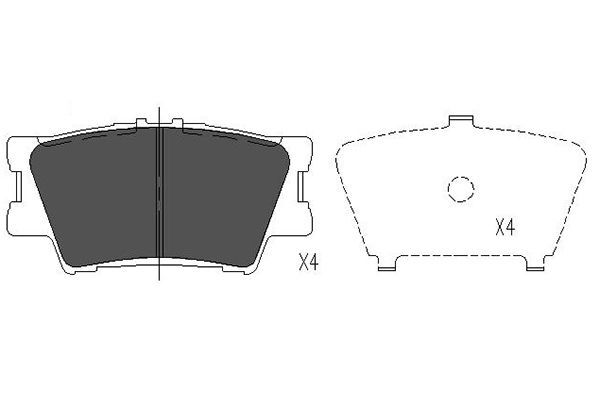 KBP-9086 KAVO PARTS Brake Pad Set, disc brake for LEXUS,TOYOTA