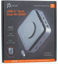 J5Create USB-C Dock Dual 4K HDMI