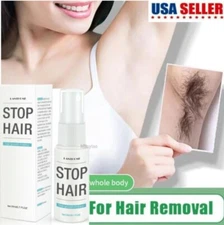 Natural Permanent Instant Hair Removal Spray Stop Hair Growth Inhibitor Remover