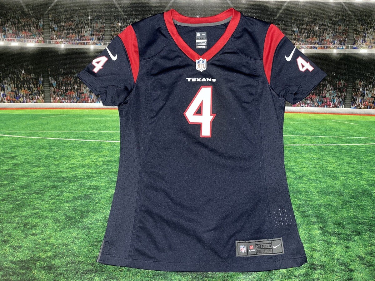 Deshaun Watson #4 Houston Texans Nike On Field Jersey Womans Sz Small  Preowned