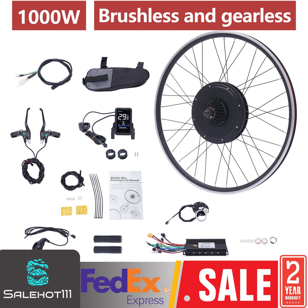 Electric Bicycle Conversion 48V 1000W Electric Bike Conversion Kit ...
