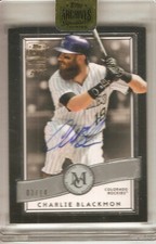 2017 TOPPS ARCHIVES SIGNATURE CHARLIE BLACKMON AUTOGRAPH BASEBALL CARD 3/14