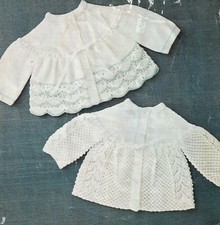 2018 3ply BABY GIRL MATINEE COATS 12"-18" VINTAGE KNITTING PATTERN COPY 