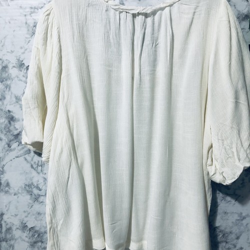 Hayden Los Angeles Blouse Womens Size Large Boho Embroidery Tan Tunic Top - Picture 9 of 14