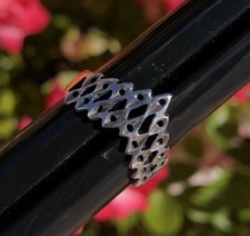 Sterling Silver Tiara Band Ring sz 6.25 Crown 925 Signed 6 1/4