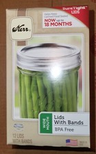 New Kerr Wide Mouth Canning Jar Lid with Band Suretight Made in USA