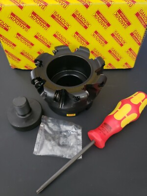 Sandvik 4'' Indexable Face Mill Profile Cutter 1½'' Pilot Coolant Th. CoroMill 300