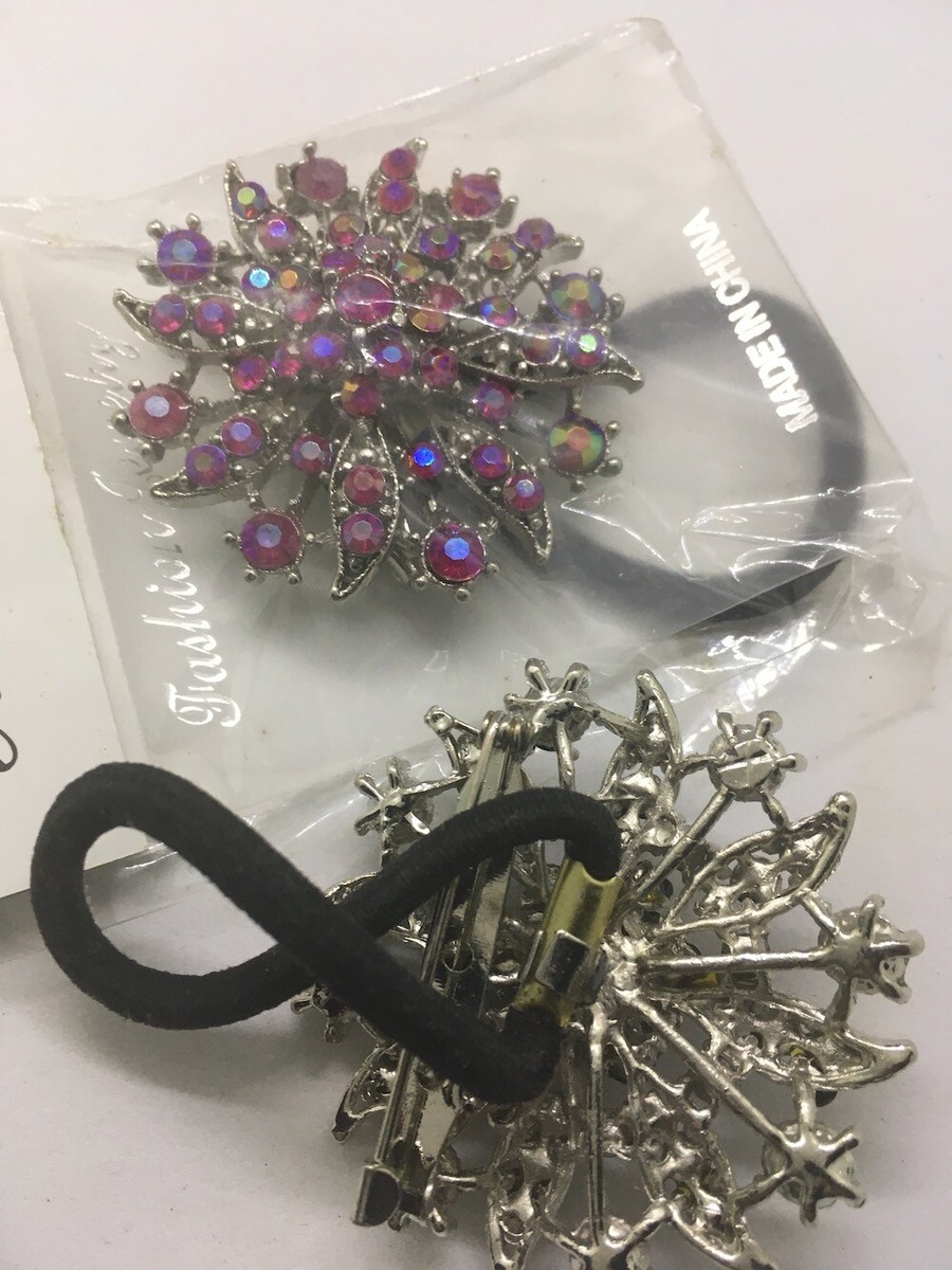 Sparkle Broach Pin OR Ponytail Holder Multicolor Aurora  display picture 3
