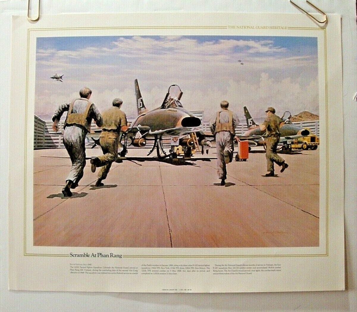 WILLIAM PHILLIPS POSTER PRINT Scramble at Phan Rang NATIONAL GUARD