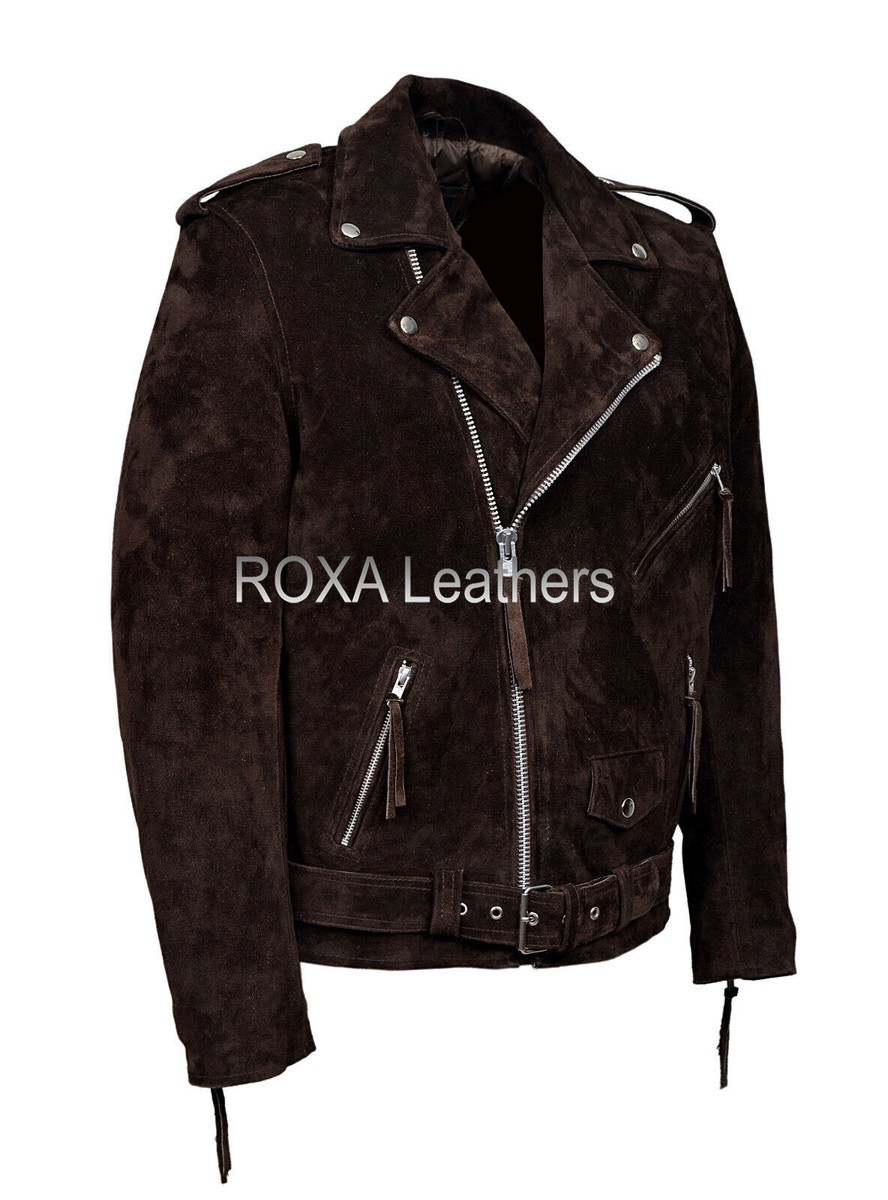 【HI FI FNK】Lion Suede Biker Jacket Men's NEW Silver Hardware Authentic Suede Pure Leather