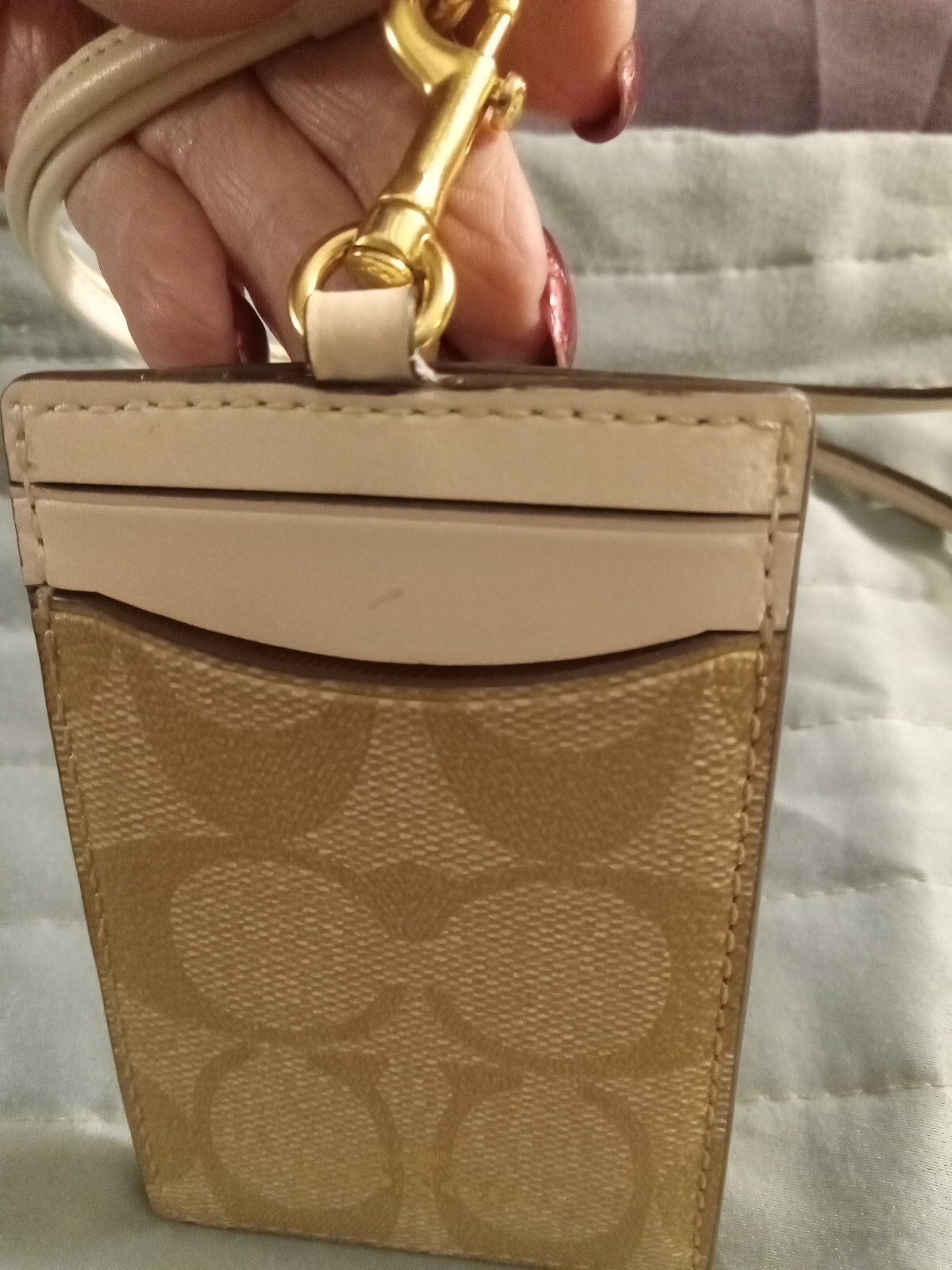 ORIGINAL COACH ID CARD HOLDER LEATHER LANYARD Gem Original coach id card holder leather lanyard gem