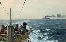 Attack on Jakarta Painting by Claus Bergen Reproduction