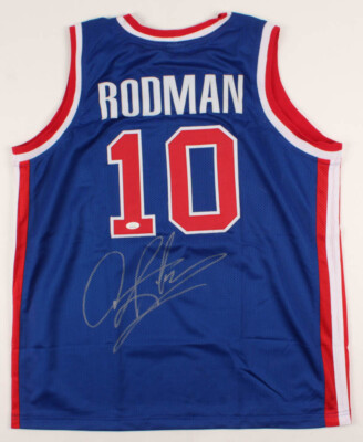 rodman signed jersey