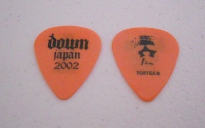 Pantera Rex Brown PERSONAL COA Down Japan 2002 Orange & Black Guitar Pick