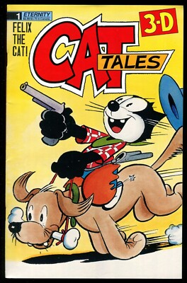 Cat Tales 3-D Comic + 3D Glasses Three Dimensional Felix the Cat Eternity 1989
