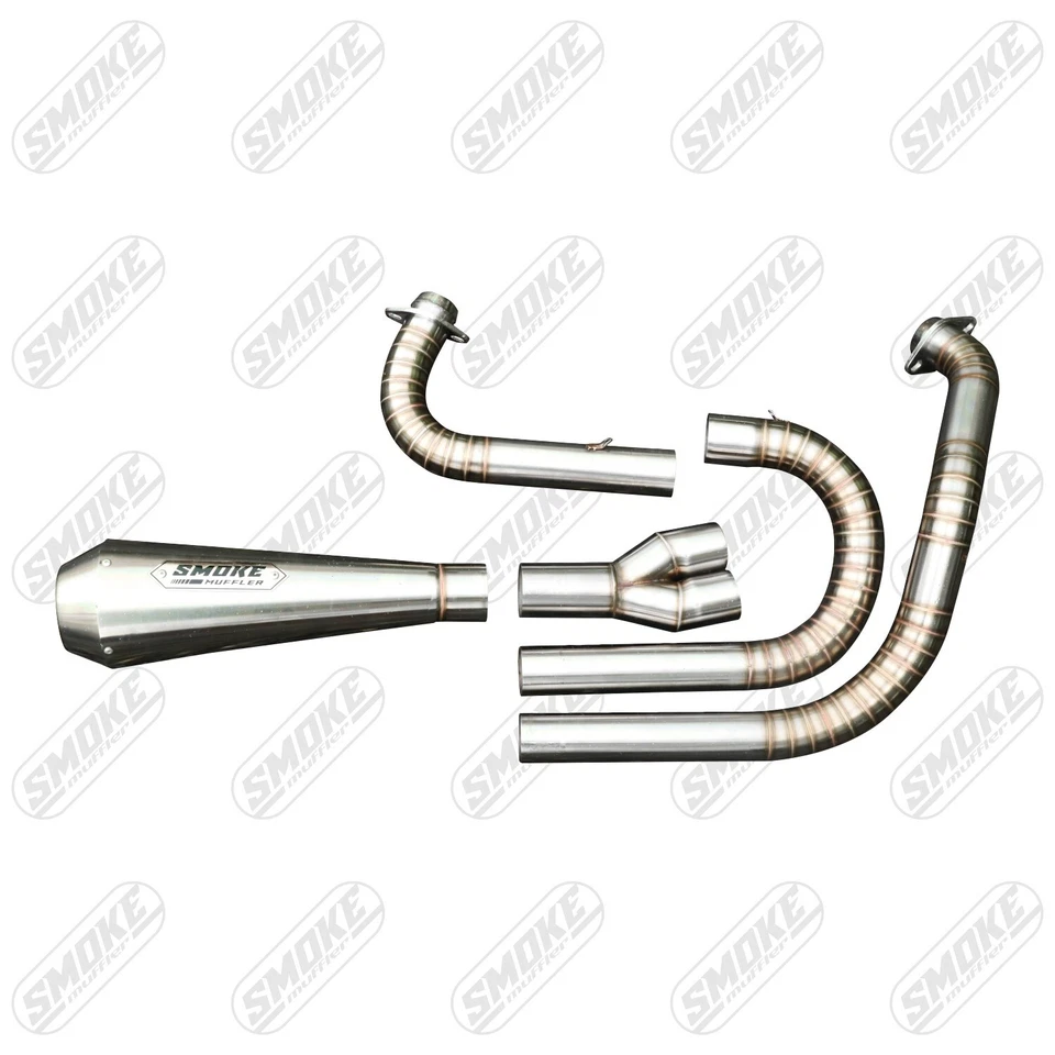 Sistema de escape completo 2-1 apto para Harley Davidson Dyna Super Glide 88 Ci 2000-2016 Foto 3 de 4