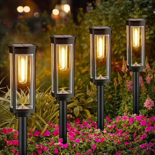 Bright Solar Pathway Lights Outdoor, 8 Pack Solar Powered Garden Lights Waterpro