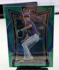 2025 Panini Select Chase Dollander Green Prizm Rookie Card 3/5 SSP Rockies