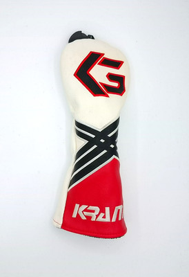 Krank Golf White Red Fairway Headcover Preowned Condition Excellent
