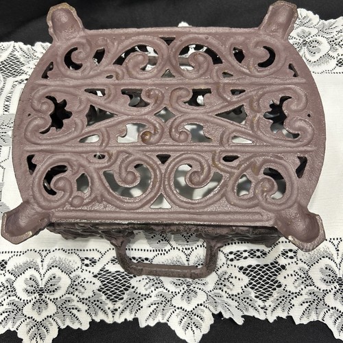 Heavy Cast Iron Vintage Style Silverware Caddy French cottage Decor - Picture 7 of 7